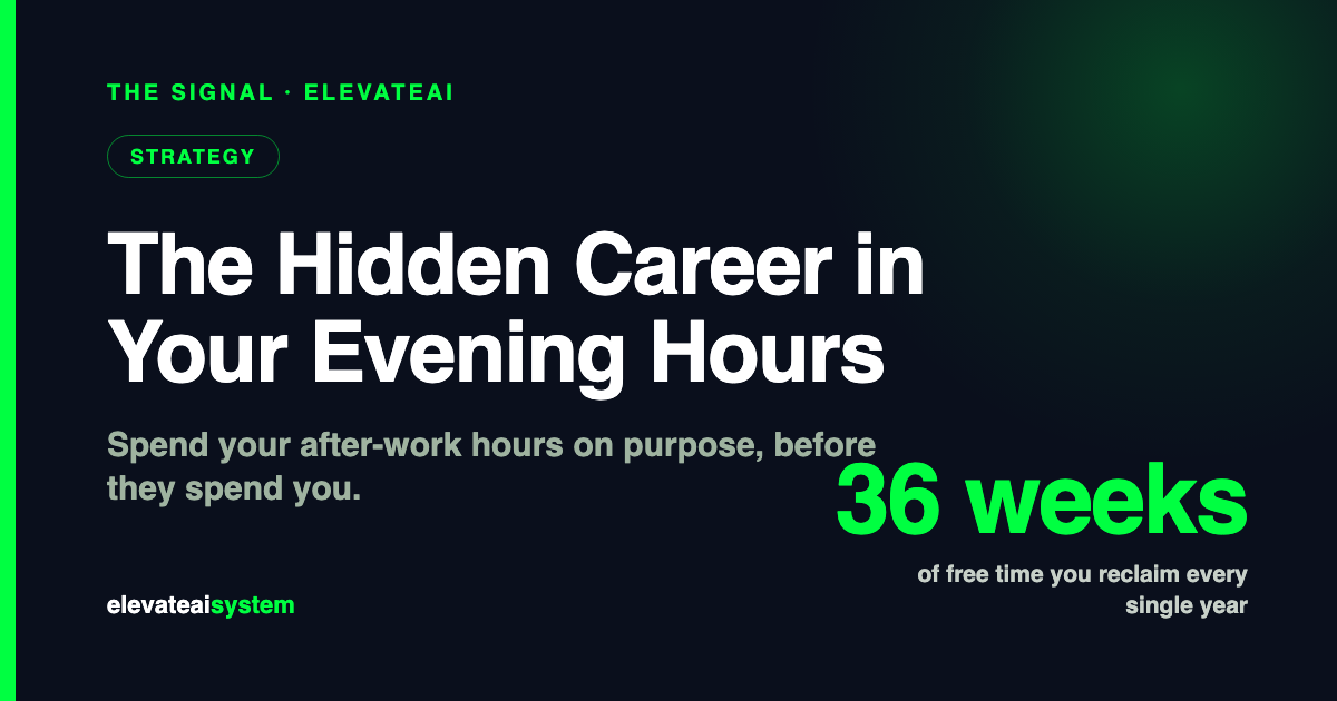 The Hidden Career in Your Evening Hours
